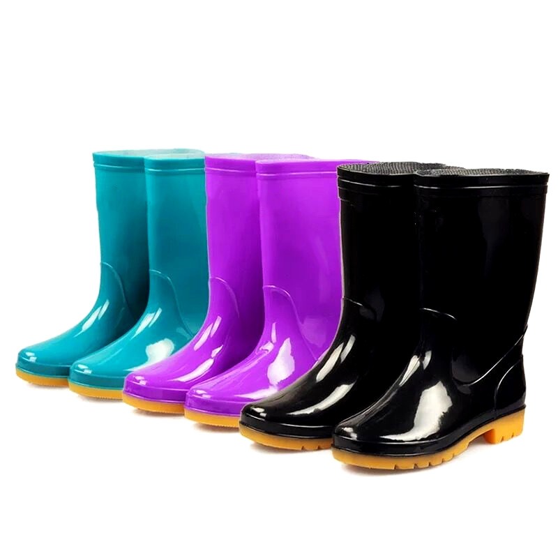 Fashion Kids Gumboots Durable Fabric Coating inside for the rainy season and offers warm feel(small size)