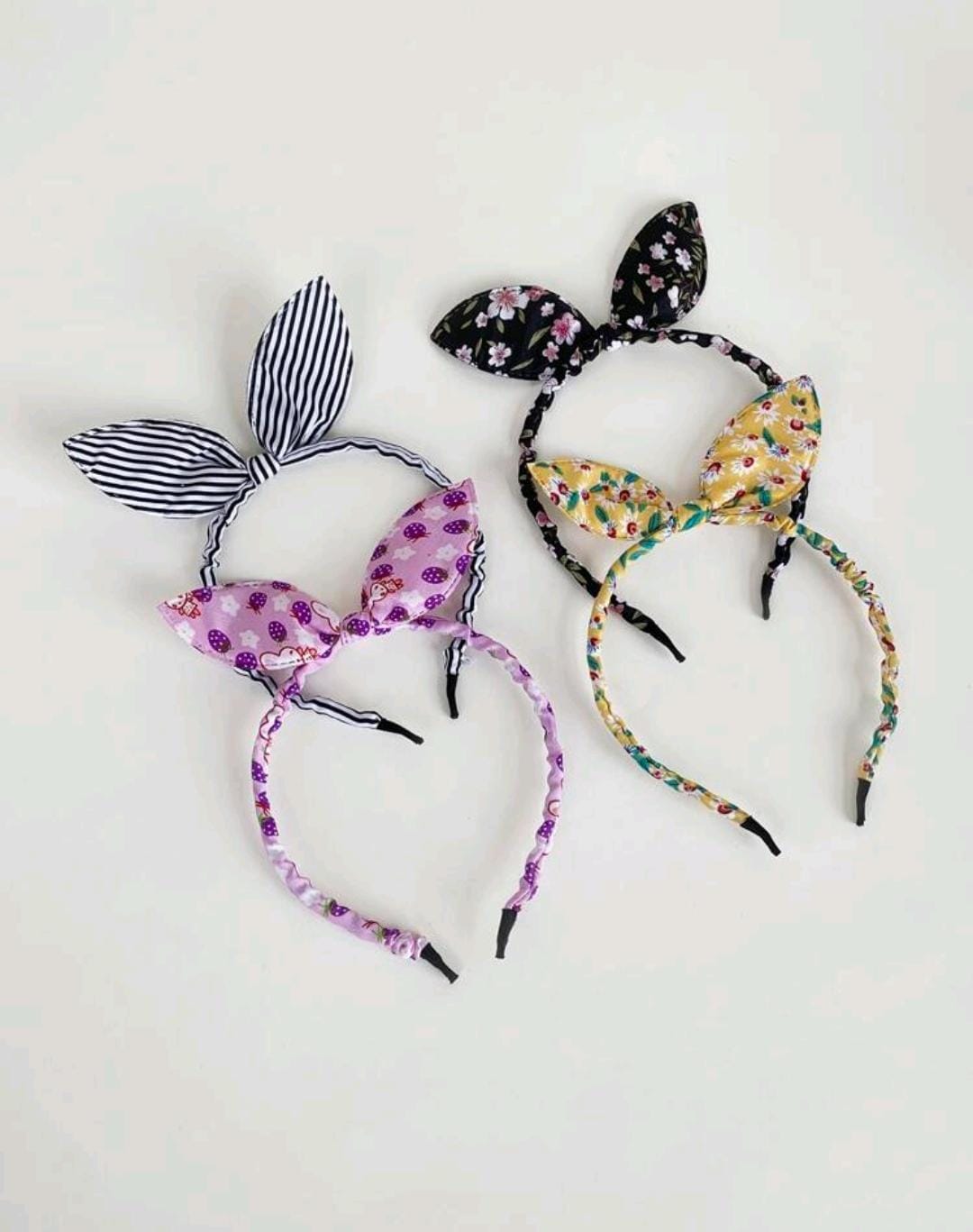 Toddler Girls Printed Bow Headbands  Cute Bunny Ear Knot Hair Bands for Baby Girls, Kids and Everyday Wear