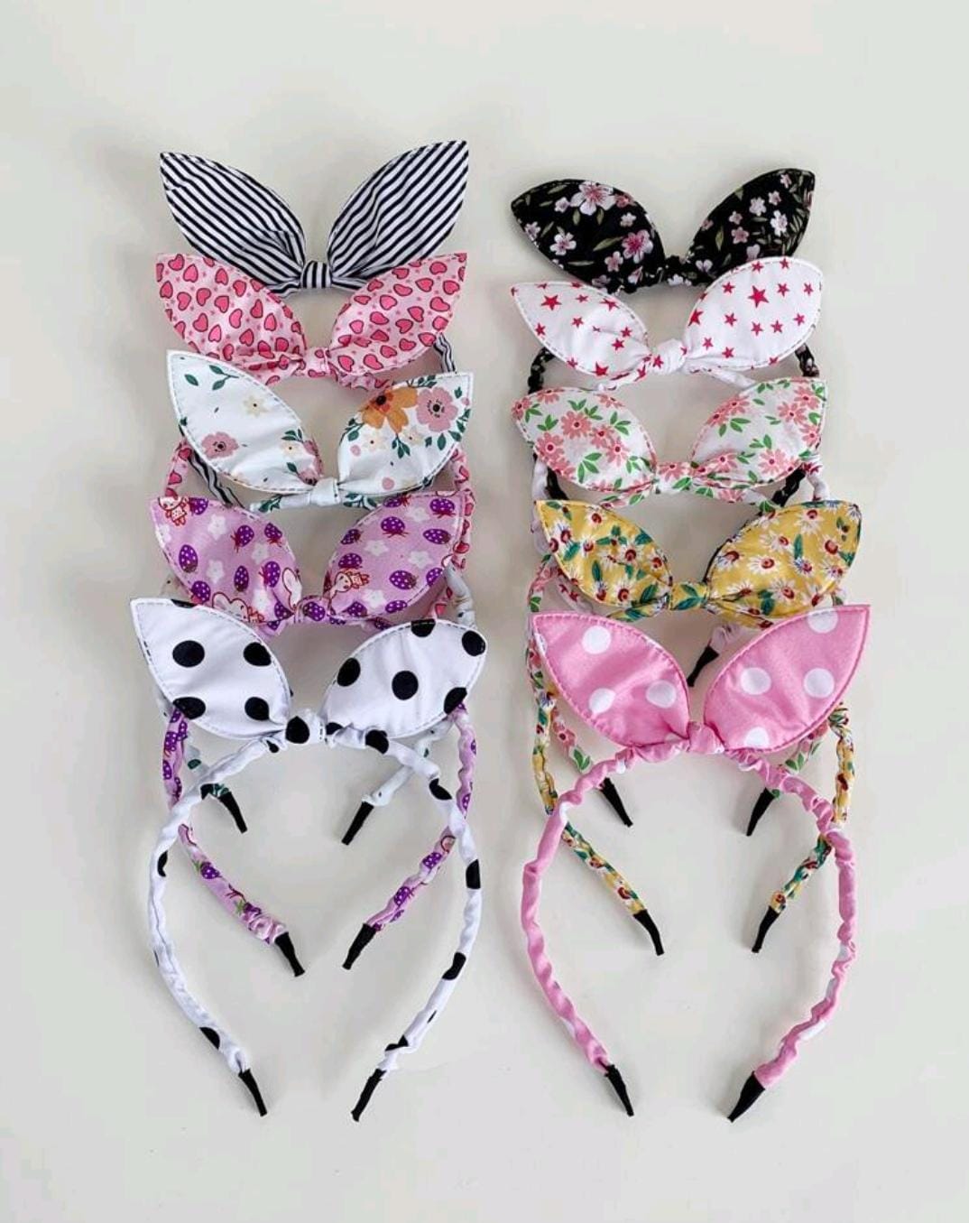 Toddler Girls Printed Bow Headbands  Cute Bunny Ear Knot Hair Bands for Baby Girls, Kids and Everyday Wear