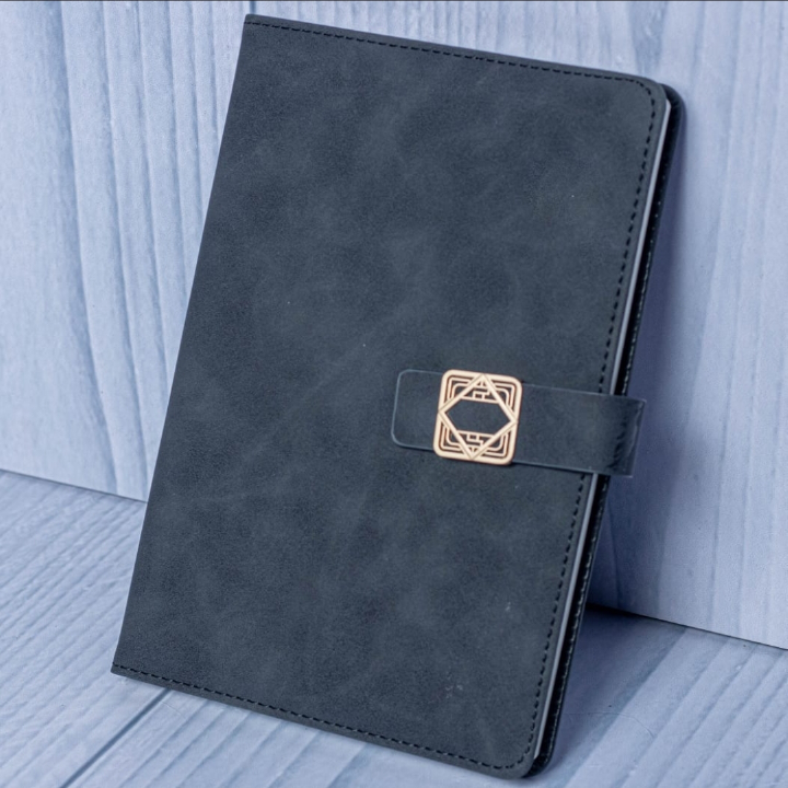 A5 Checked Executive Notebook with Free Pen – Elegant Hardcover Journal for Office, Study, Planning & Gifting