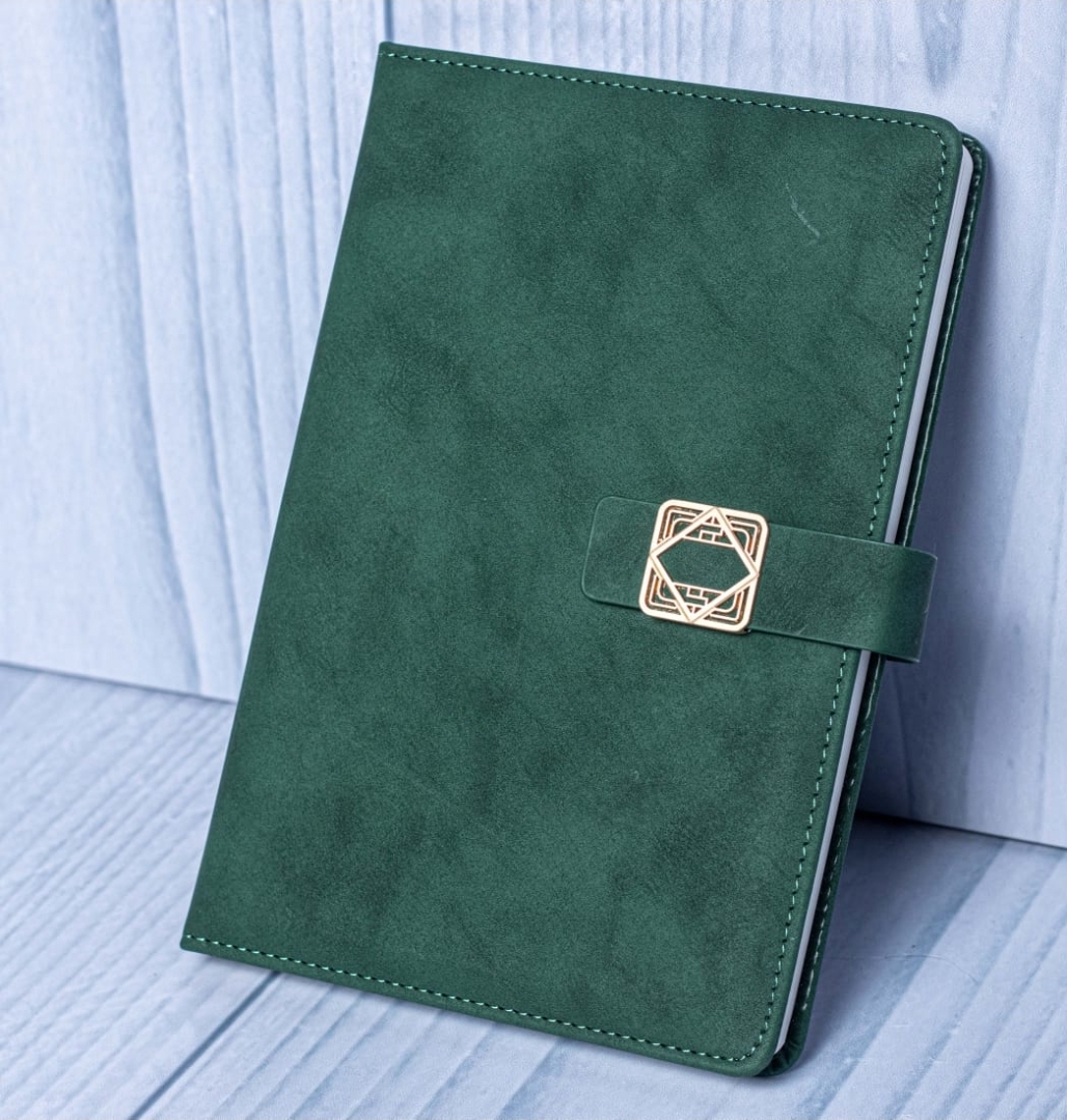 A5 Checked Executive Notebook with Free Pen – Elegant Hardcover Journal for Office, Study, Planning & Gifting