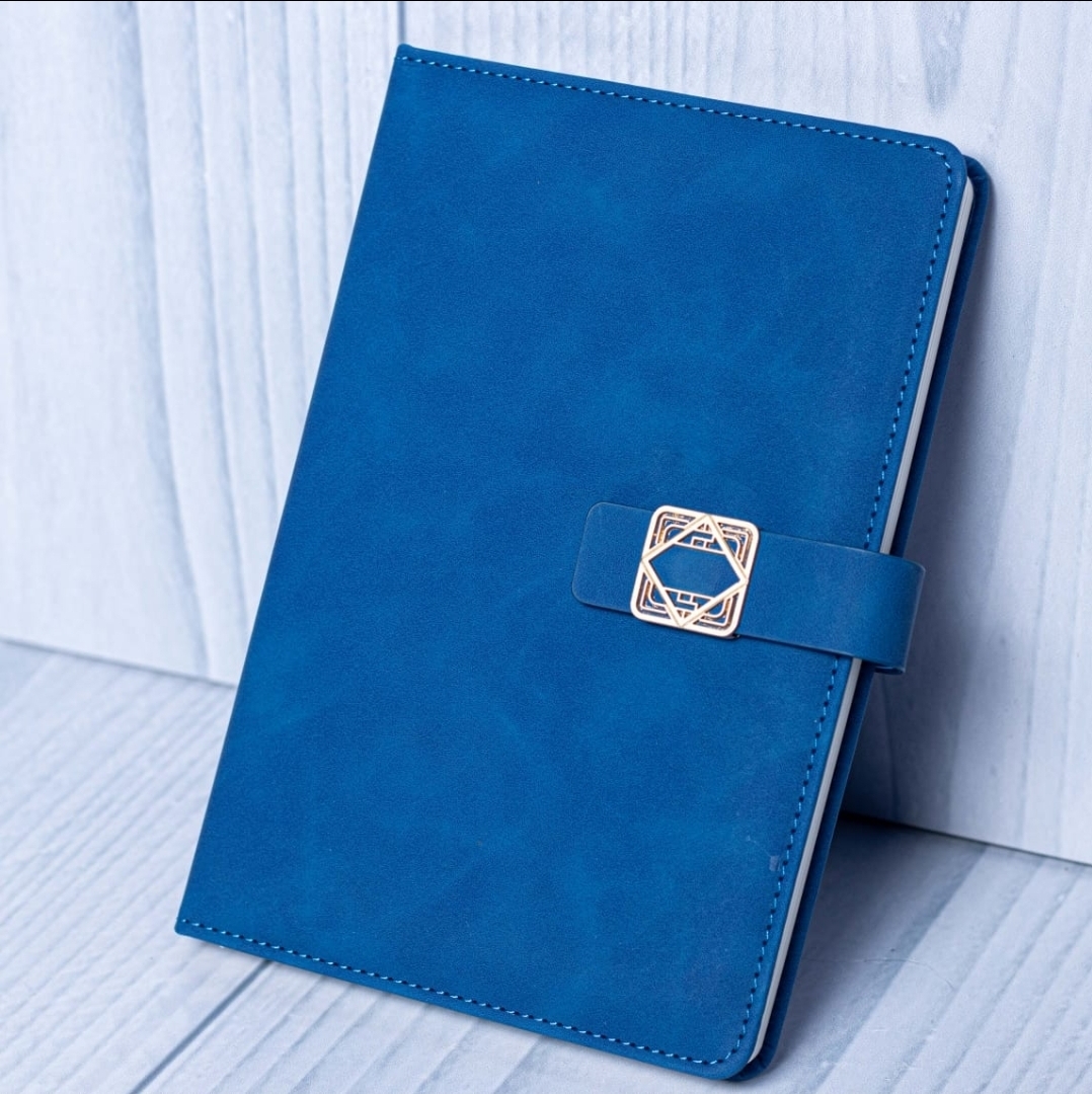A5 Checked Executive Notebook with Free Pen – Elegant Hardcover Journal for Office, Study, Planning & Gifting