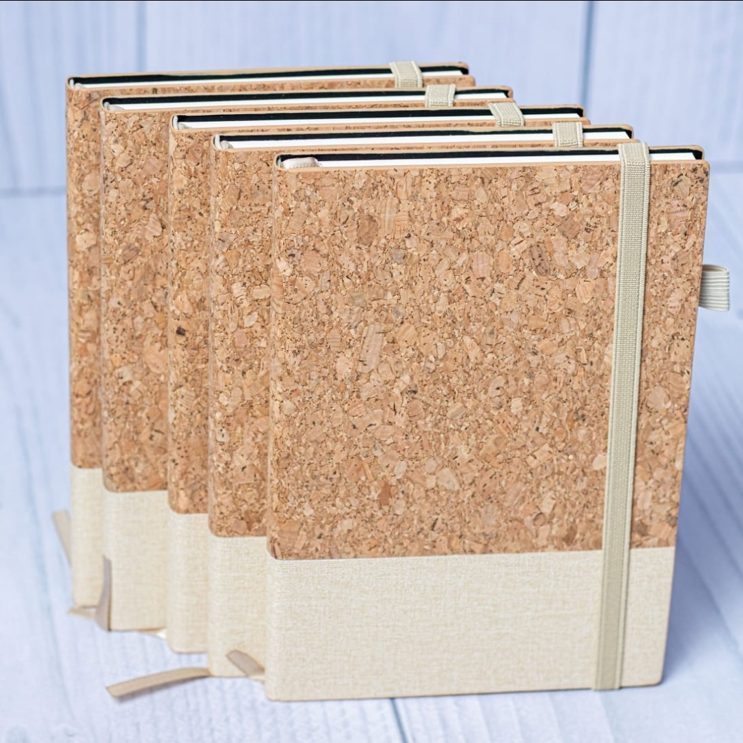 Eco Cork Executive A5 Notebook with Complimentary Pen – Premium Hardcover Journal for Office, Study & Planning