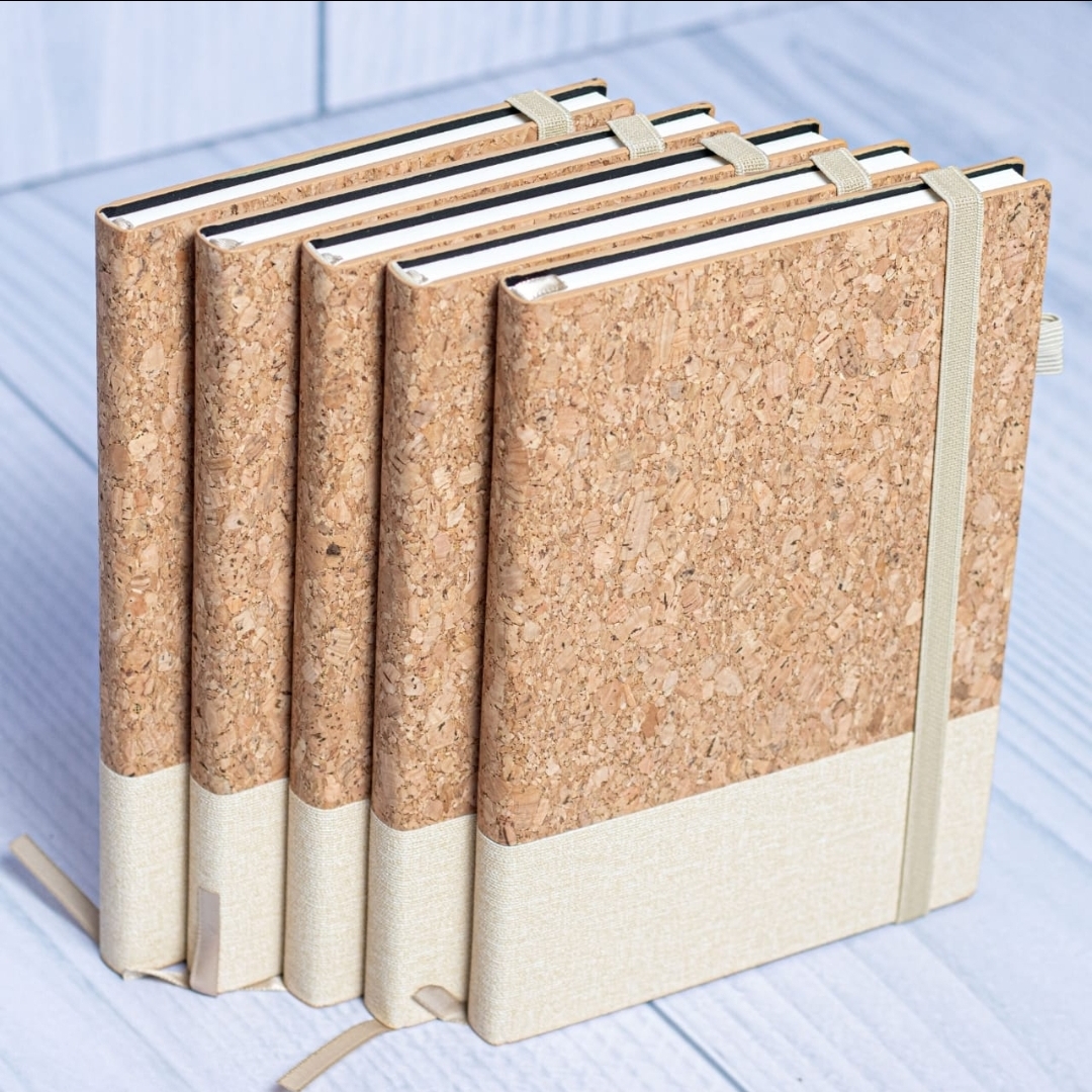 Eco Cork Executive A5 Notebook with Complimentary Pen – Stylish Hardcover Journal for Office, Study & Planning