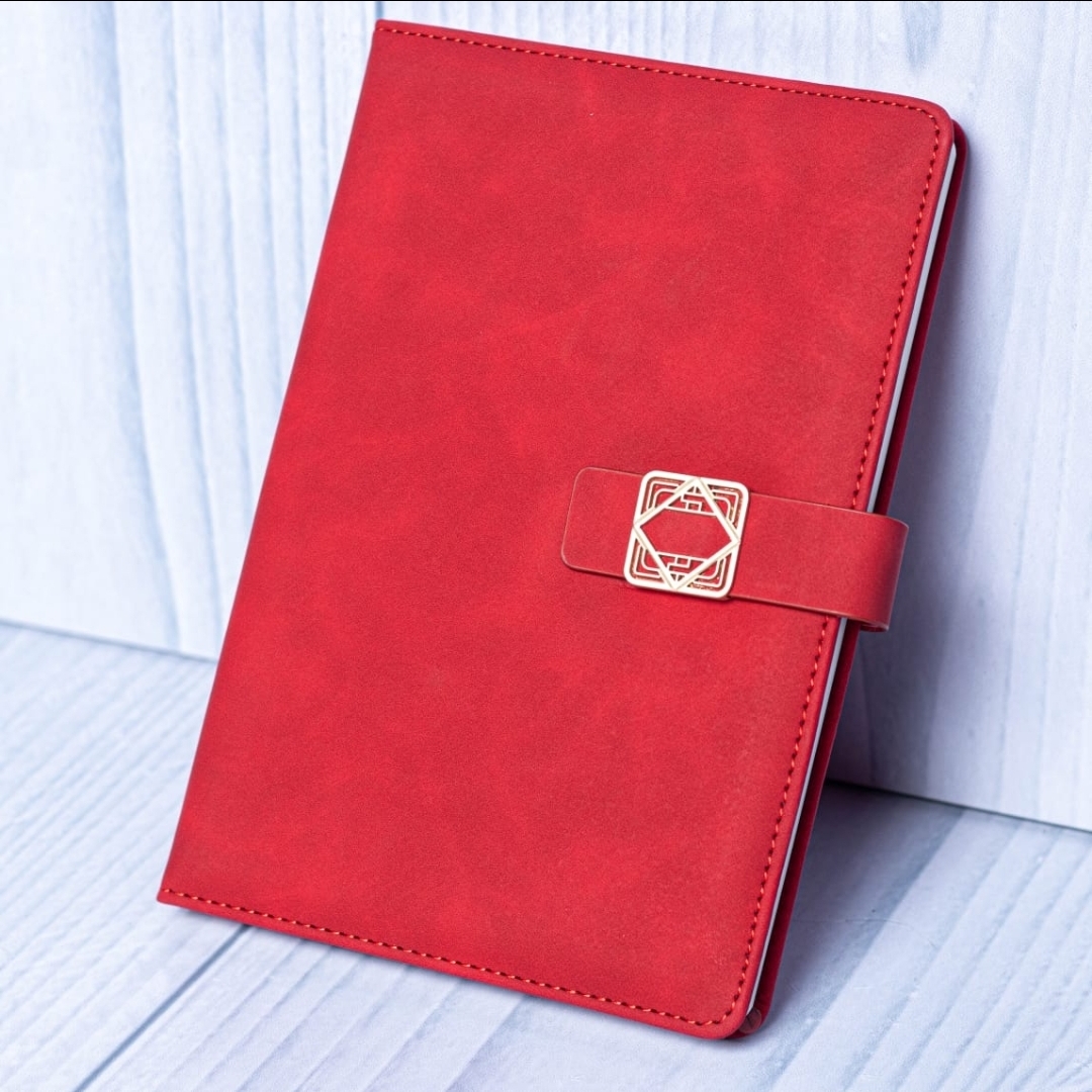 A5 Premium Checked Executive Notebook with Complimentary Pen – Hardcover Journal for Work, Study, Planning & Gifts