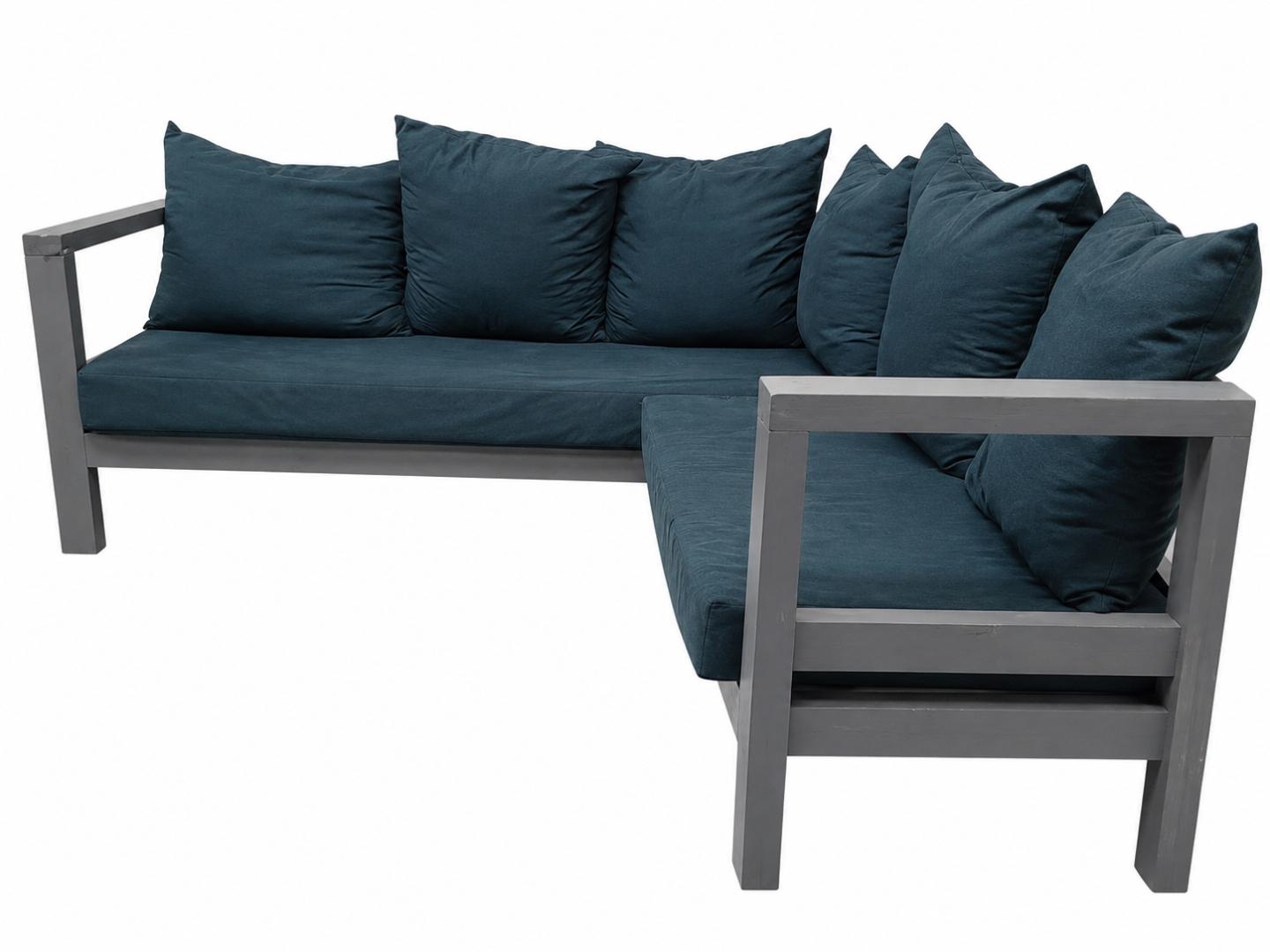 Stylish & Durable L-Shaped Wooden Sofa Set