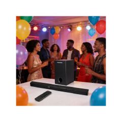 ElectroMate SB02 Soundbar Speaker with Wired Subwoofer – Bluetooth Home Theater System, 3D Surround Sound, Hi-Fi Stereo, Deep Bass, USB & AUX
ElectroMate SB02 Soundbar Speaker with Wired Subwoofer – B