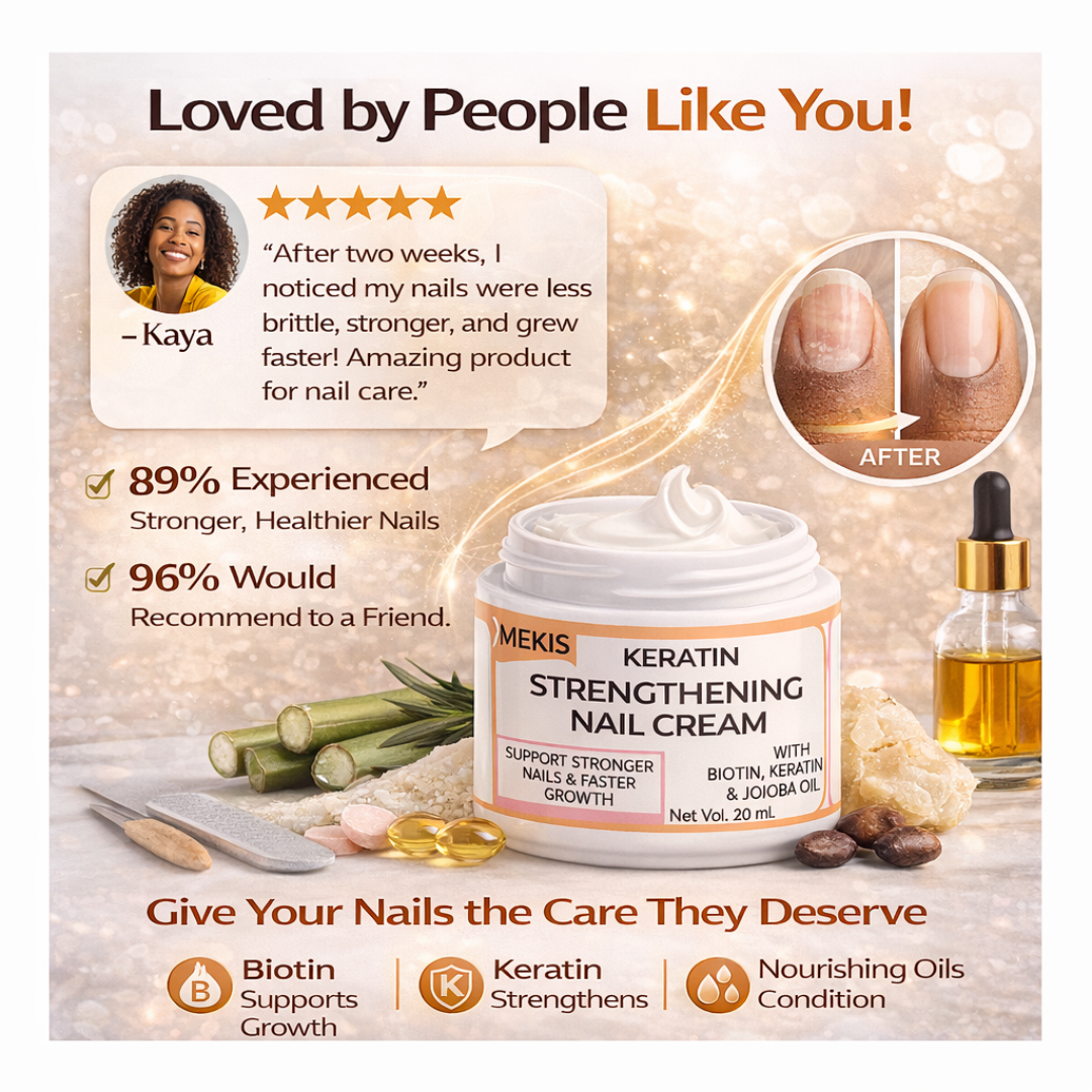 Mekis Keratin Nail Cream + Nourishing Cuticle Oil Pen - Strengthens weak, brittle, and peeling nails,Supports healthier nail growth view 7