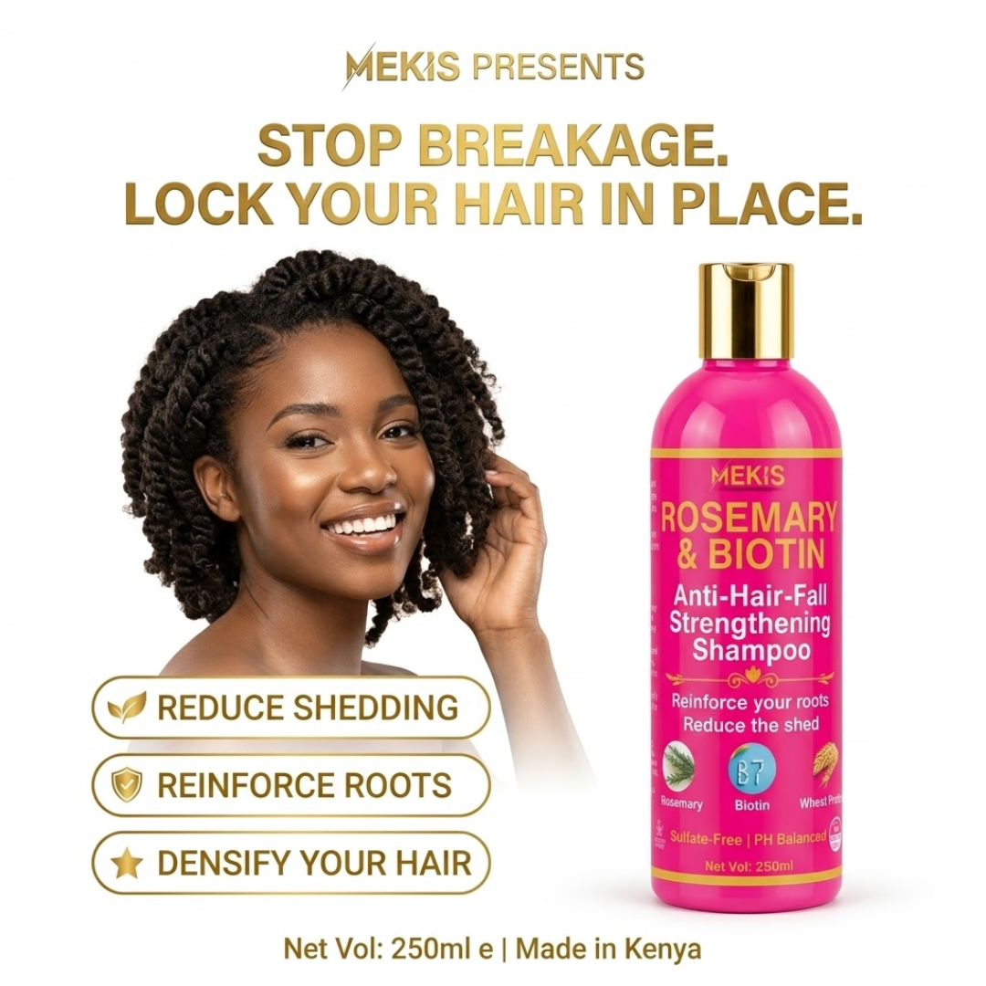 Mekis Rosemary & Biotin Anti-Hair-Fall Strengthening Shampoo - Drastically Reduces Shedding