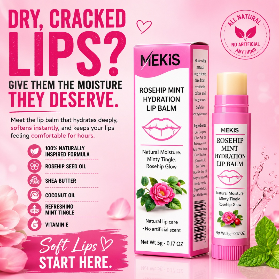 Mekis Rosehip Mint Hydration Lip Balm -  Natural Moisture. Minty Tingle. Rosehip Glow. view 2