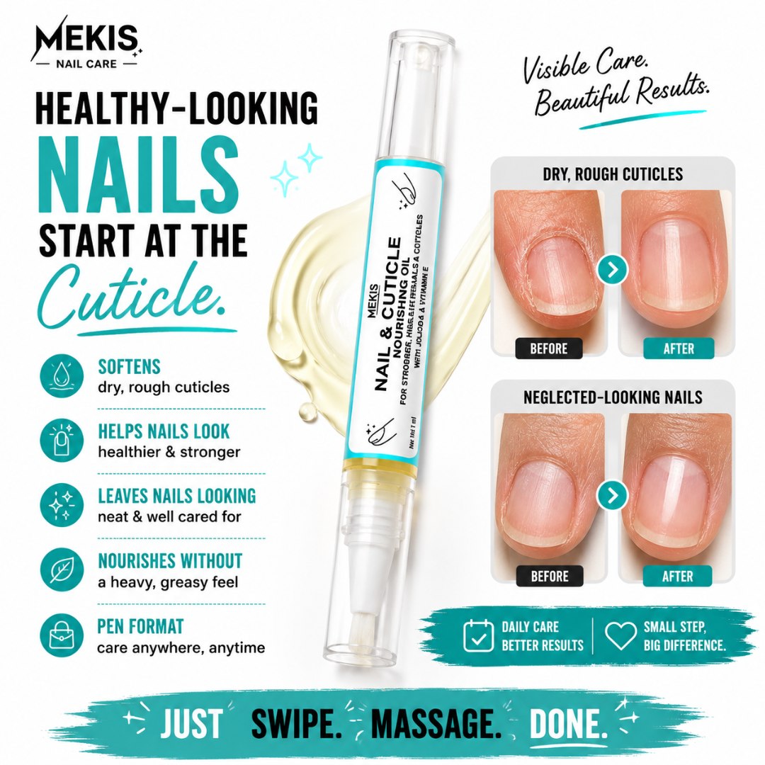 Mekis Nail & Cuticle Nourishing Oil Pen - Helps restore strength, softness, and a naturally healthy shine.