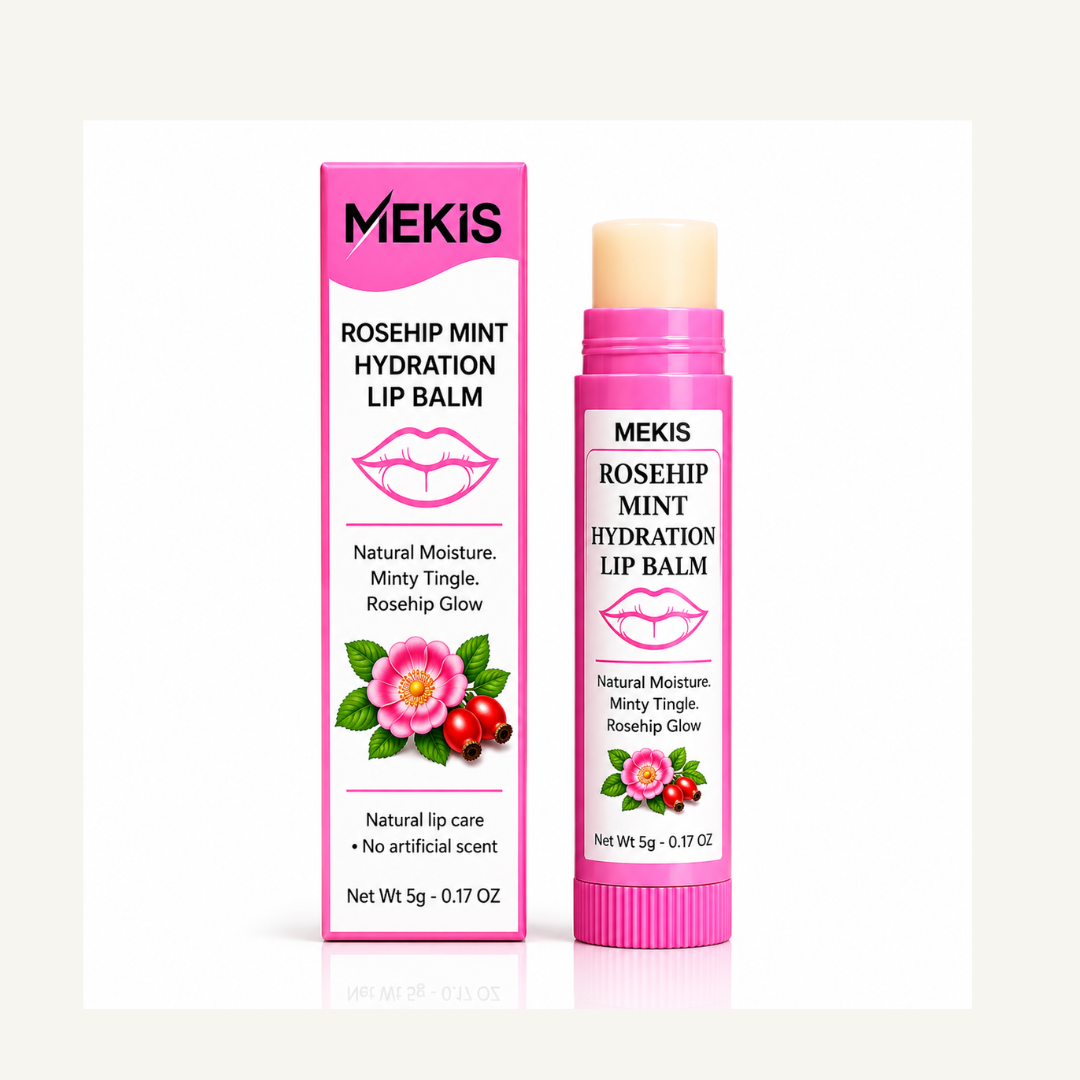 Mekis Rosehip Mint Hydration Lip Balm -  Natural Moisture. Minty Tingle. Rosehip Glow.