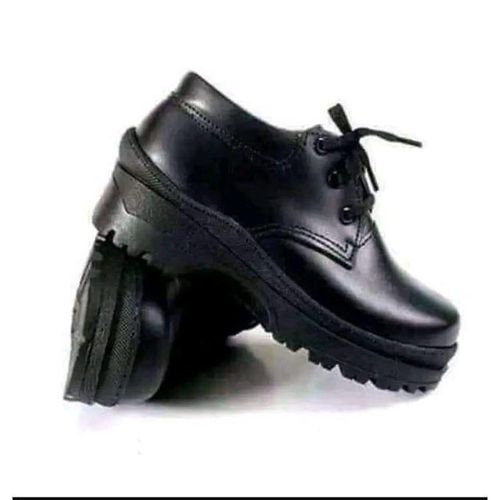 100% Genuine Leather Black  Back to school Shoes