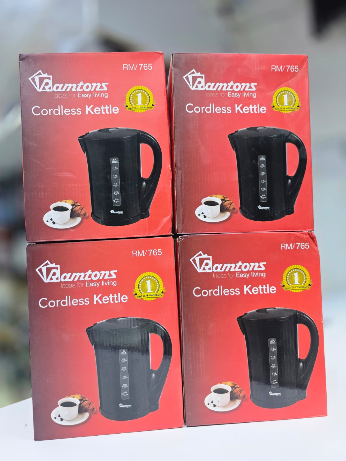 ☕ Ramtons 1.7L Electric Kettle

Boil water quickly and conveniently with the Ramtons 1.7L Electric Kettle. Designed for speed, safety, and everyday use, it's perfect for making tea, coffee, hot chocol