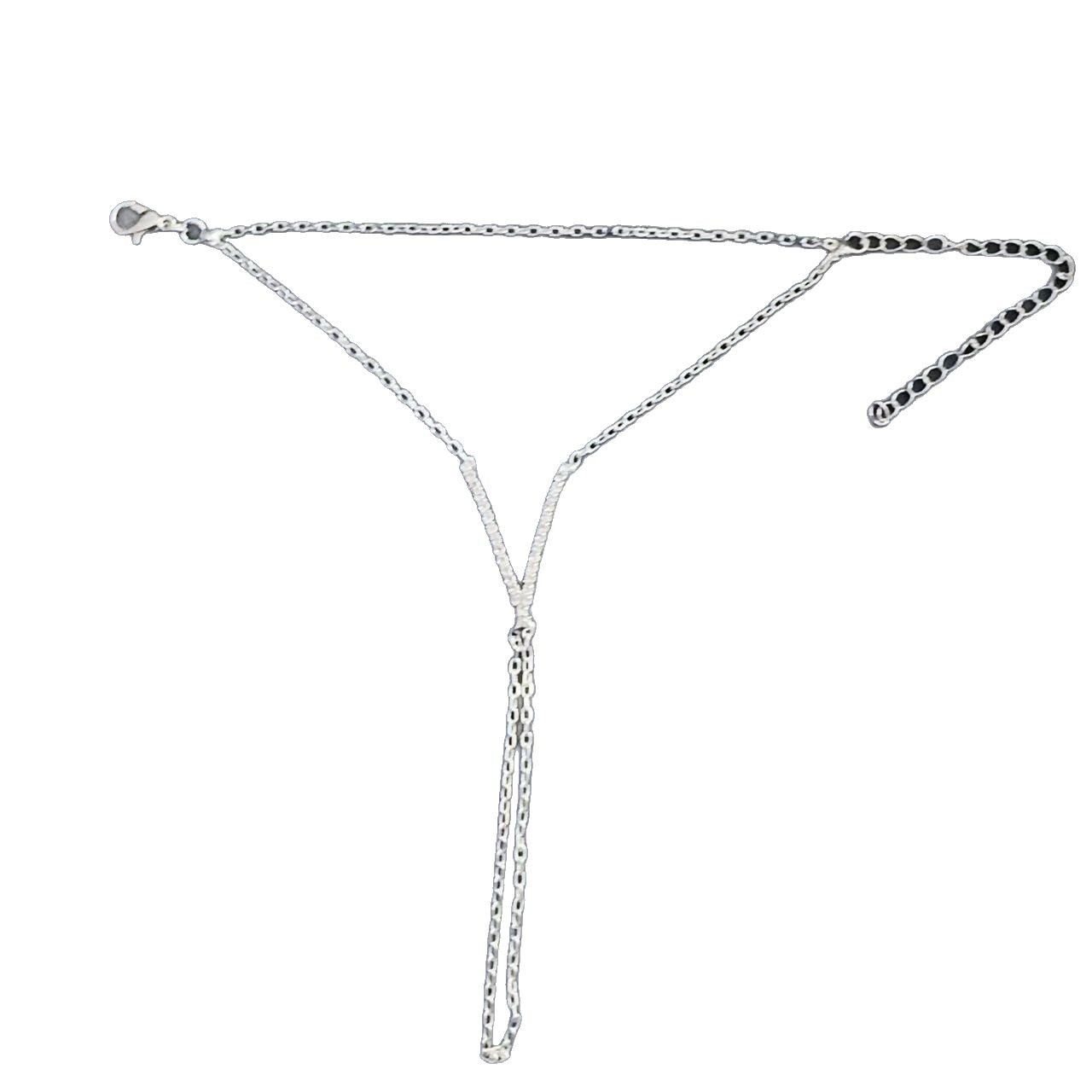 Cross-border hot-selling personalized zircon connected bracelet, European and American fashion metal chain rhinestone hand back chain bracelet