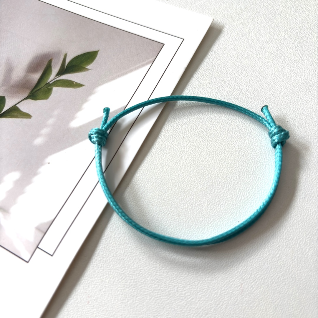 European and American cross-border hot-selling rose crystal wax thread bracelet, colorful and simple adjustable handmade woven bracelet Guti.