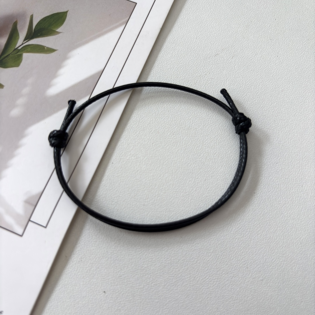 European and American cross-border hot-selling rose crystal wax thread bracelet, colorful and simple adjustable handmade woven bracelet Guti.