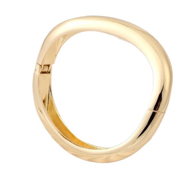Bracelet accessories European and American style hand jewelry wide surface texture zinc alloy bracelet women's simple and versatile smooth texture bracelet