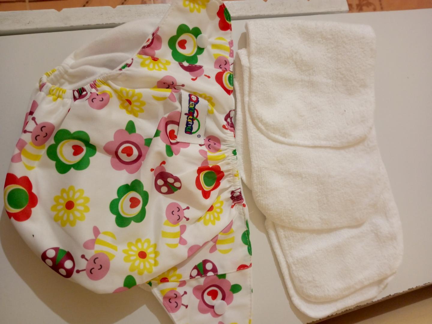 3 washable diapers with 9 inserts