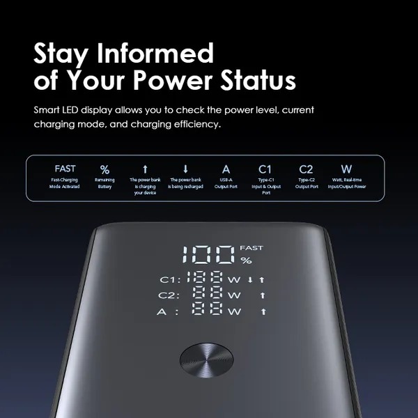 ORAIMO PowerJet 130W OPB-727SQ 130W Laptop & Phone High Capacity, Durable And Super Fast Charging Power Bank, can Charge Phones and Laptops