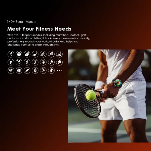 ORAIMO Watch GT OSW-852H 1.43" AMOLED 3ATM GPS Smart Watch with 2 Replaceable Straps and more than 67 days standby time