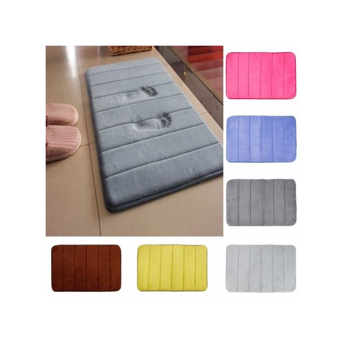 Kitchen Door Floor Mat 40x60cm Bathroom Carpet Rug Memory Foam Non-Slip Durable Absorbent Soft Home Entryway Decor, Colour May Vary