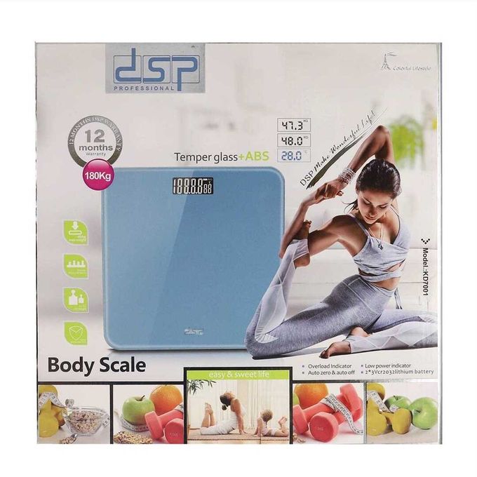DSP Personal Electronic Body Weighing Scale - Multicolor, Accurate Digital Bathroom Scale for Home Use, Portable & Durable