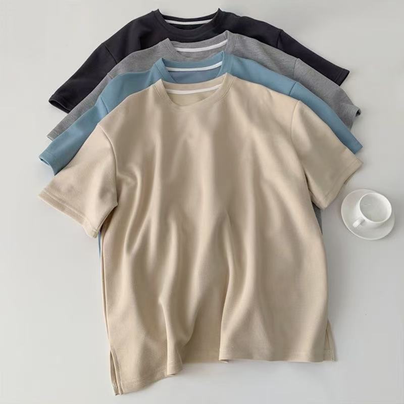 2  pieces women clothes Mini Round-Neck Short-Sleeve T-Shirt for Women with Pocket, Sports Shorts Two-Piece Set, Summer Loose-Fitting Elastic Casual Solid Color Outfit