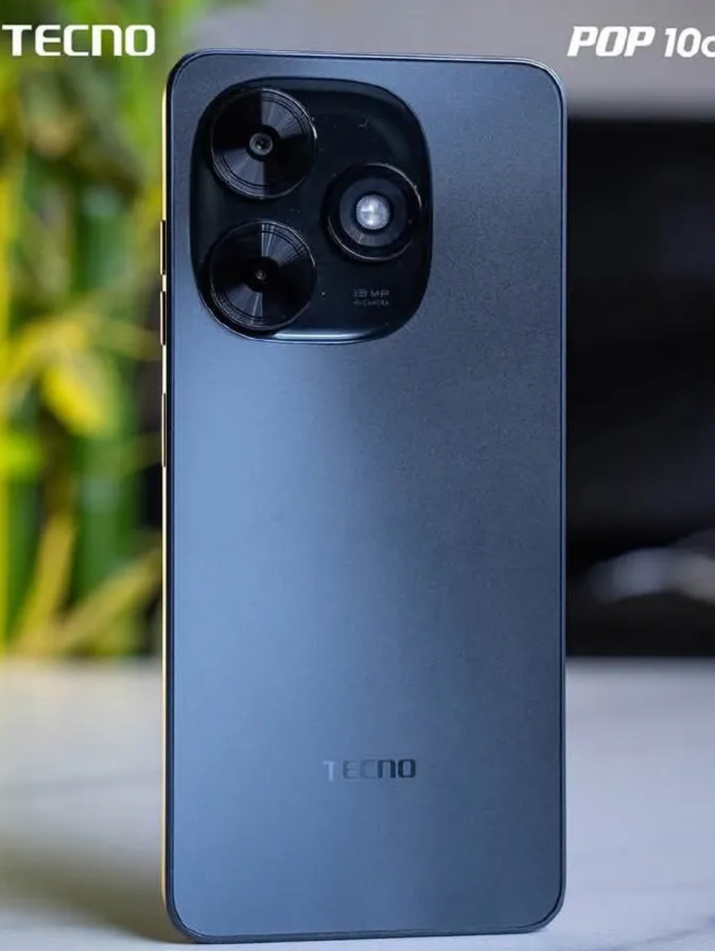 TECNO Pop 10C 64GB Storage upto 4(2+2)GB RAM 6.6" HD+90Hz Refresh 13MP+8MP 5000mAH Super Battery 10W Type-C Fast Charge Dual 4G Network Side Fingerprint Smart Phone