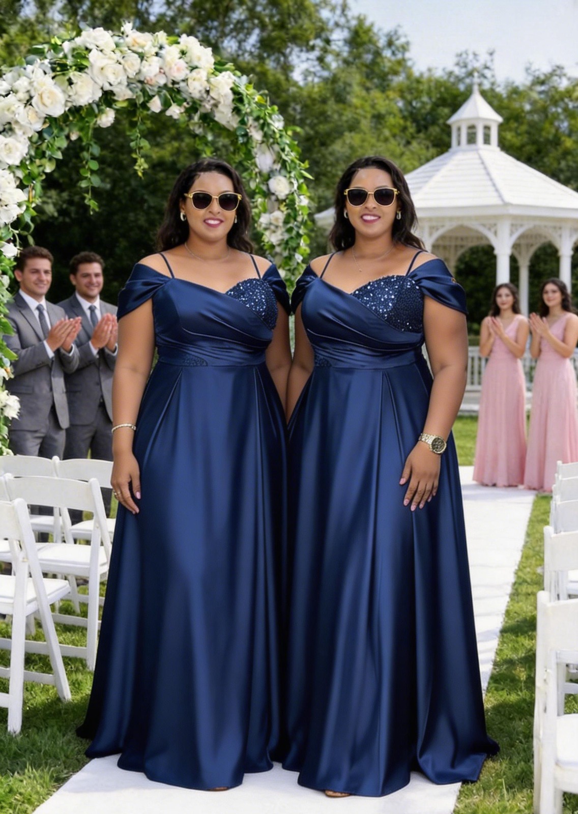 Women Satin Long Dress Elegant Maxi Gown Soft Smooth Fabric Comfortable Stylish Formal Occasion Wear Flowy Design Classy Outfit Sizes 44 to 54