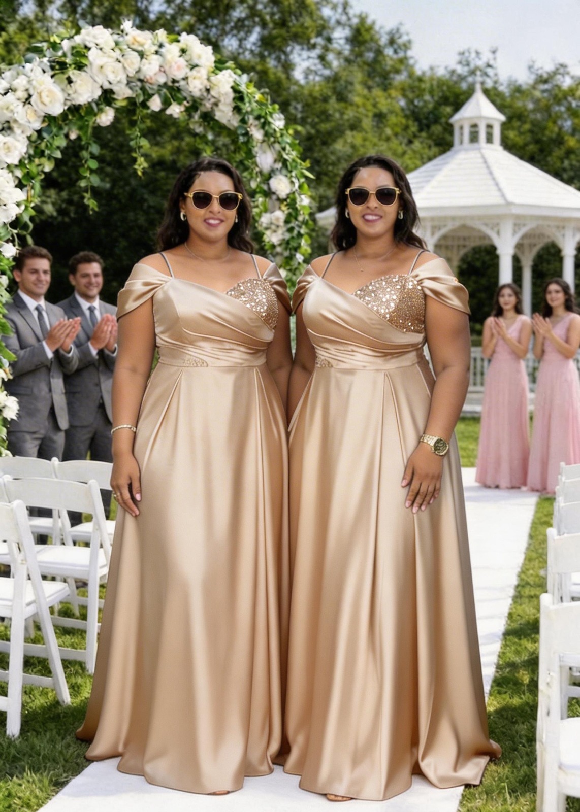 Women Satin Long Dress Elegant Maxi Gown Soft Smooth Fabric Comfortable Stylish Formal Occasion Wear Flowy Design Classy Outfit Sizes 44 to 54