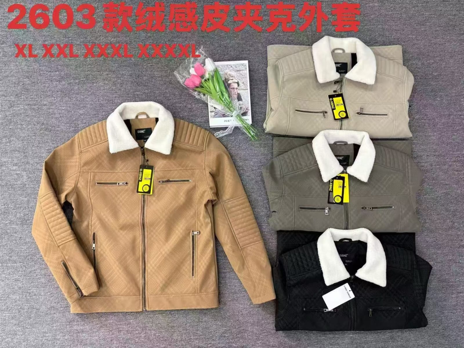 Men’s PU Leather Jacket with Fur Collar Premium Winter Casual Coat Warm Comfortable Durable Fashion Outerwear Wind Resistant Stylish Jacket for Travel Work Everyday Wear Sizes XL to 4XL