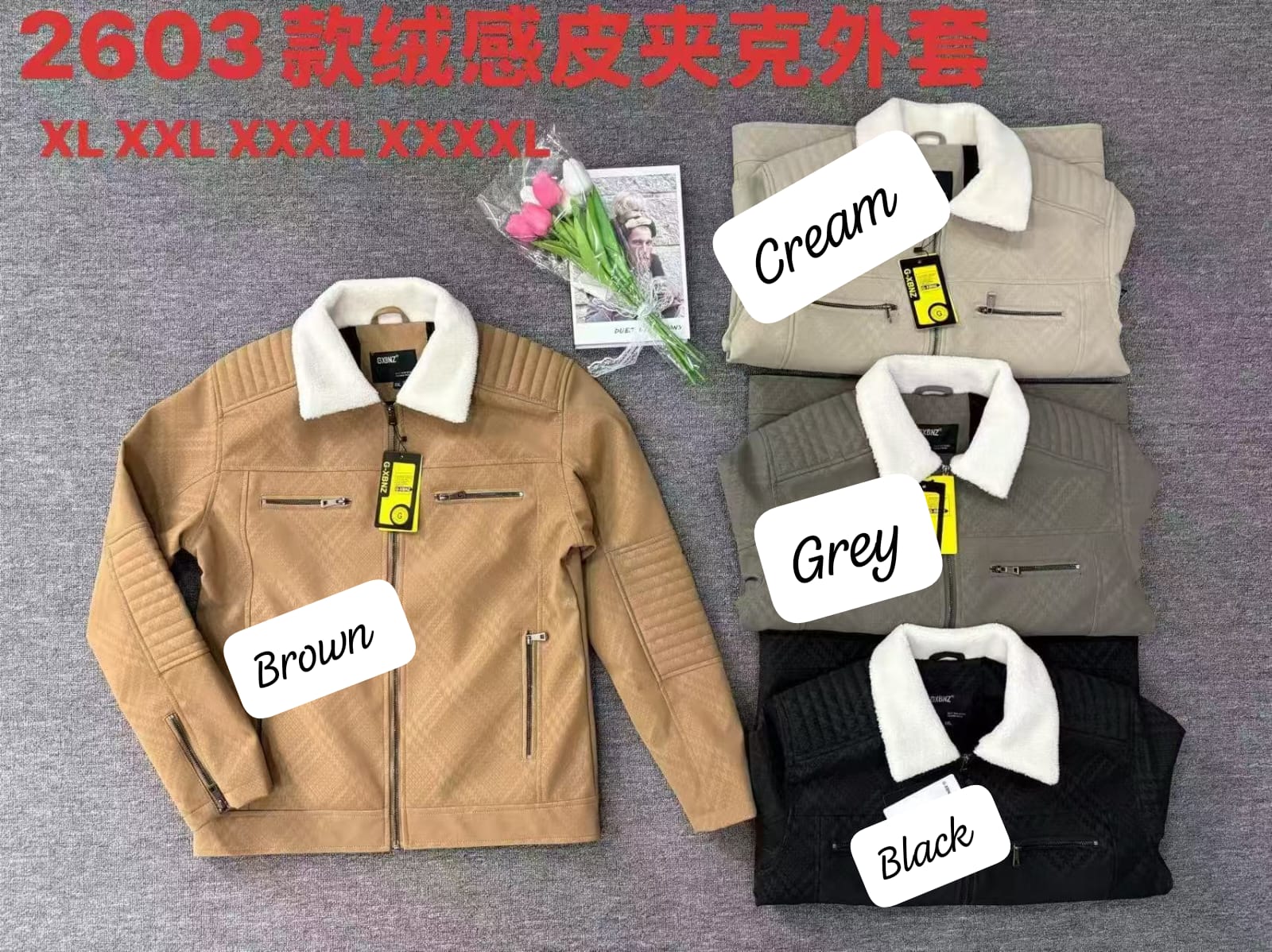 Men’s PU Leather Jacket with Fur Collar Premium Winter Casual Coat Warm Comfortable Durable Fashion Outerwear Wind Resistant Stylish Jacket for Travel Work Everyday Wear Sizes XL to 4XL