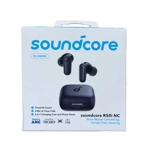 Soundcore earbuds.30 hours of playtime with charging case, high bass, IPX5 water resistance, clear calls with AI-enhanced technology, and 22 EQ presets via the Soundcore app