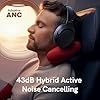 QCY H3 ANC Bluetooth Headphones Over Ear, Active Noise Cancelling Bluetooth 5.4 Headphones With Microphones, Hi-Res Audio Sound, Multipoint Connection, 60H Playback, Custom EQ Via AppBack