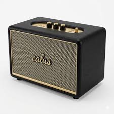CALUS Stanmore III Bluetooth Speaker - Black - Wireless, USB, AUX - delivers loud, full-bodied sound, with clear treble and strong bass that you can fine-tune using its dedicated analogue control knob