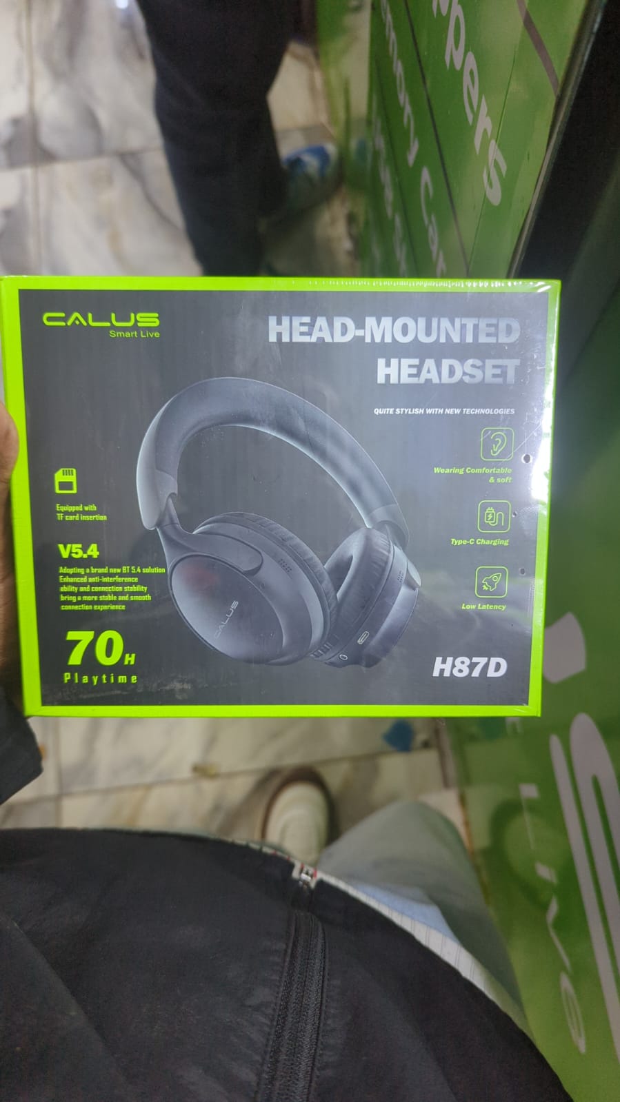 CALUS H87D Wireless Bluetooth Headphones V5.4 ANC Head-Mounted Headset | 70H Playtime | Type-C Charging | Low Latency