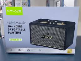 CALUS Stanmore III Bluetooth Speaker - Black - Wireless, USB, AUX - delivers loud, full-bodied sound, with clear treble and strong bass that you can fine-tune using its dedicated analogue control knob