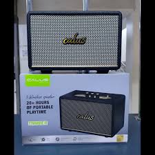 CALUS Stanmore III Bluetooth Speaker - Black - Wireless, USB, AUX - delivers loud, full-bodied sound, with clear treble and strong bass that you can fine-tune using its dedicated analogue control knob