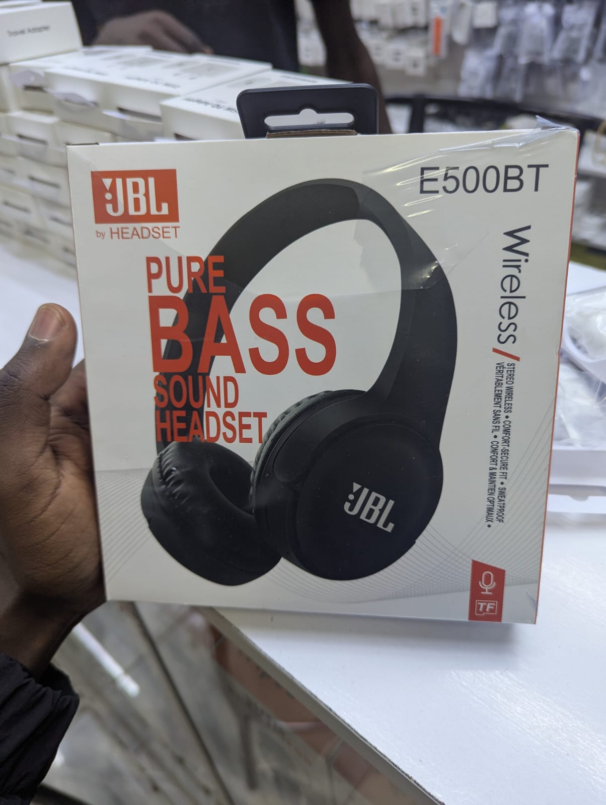 Brand New JBL E500BT: Noise-cancelling Wireless Headset On-Ear Headphones with Pure bass Sound Hands free calls Foldable design light weight earphones Head Set