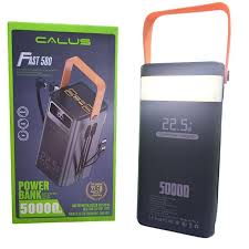 CALUS FAST 580 Power Bank 50,000mAh 22.5W Fast Charge USB-C LCD Display with TWO INPUTS AND TWO OUTPUTS , LED PORTAL DISPLAY , LED STRONG LIGHTING SUPER FAST CHARGING POWERBANK