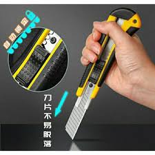 Utility Knife, Retractable Box Cutter with Blade Included,TPR Handle, ABS Body and Stainless Blade Slot