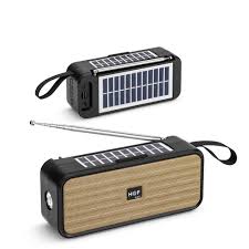 HF-F153 Portable Bluetooth Speaker with integrated solar charging panel