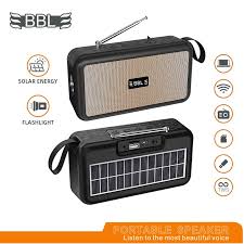 HF-F153 Portable Bluetooth Speaker with integrated solar charging panel