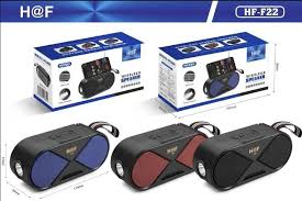 Multimedia Bluetooth Speaker With Double Speakers HF-F22- Any Colour /H@F HF-F22 Solar-Powered Wireless Speaker