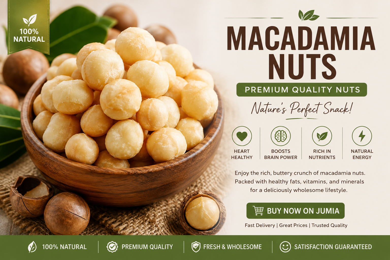 Macadamia Nuts 500 grams (cracked)