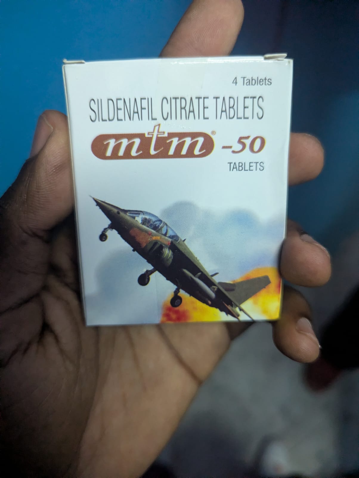 A strip of 4 Sildenafil Citrate Mens Sex Enhancing Tablets (CENFORCE 50mg) Treats Erectile Dysfunction