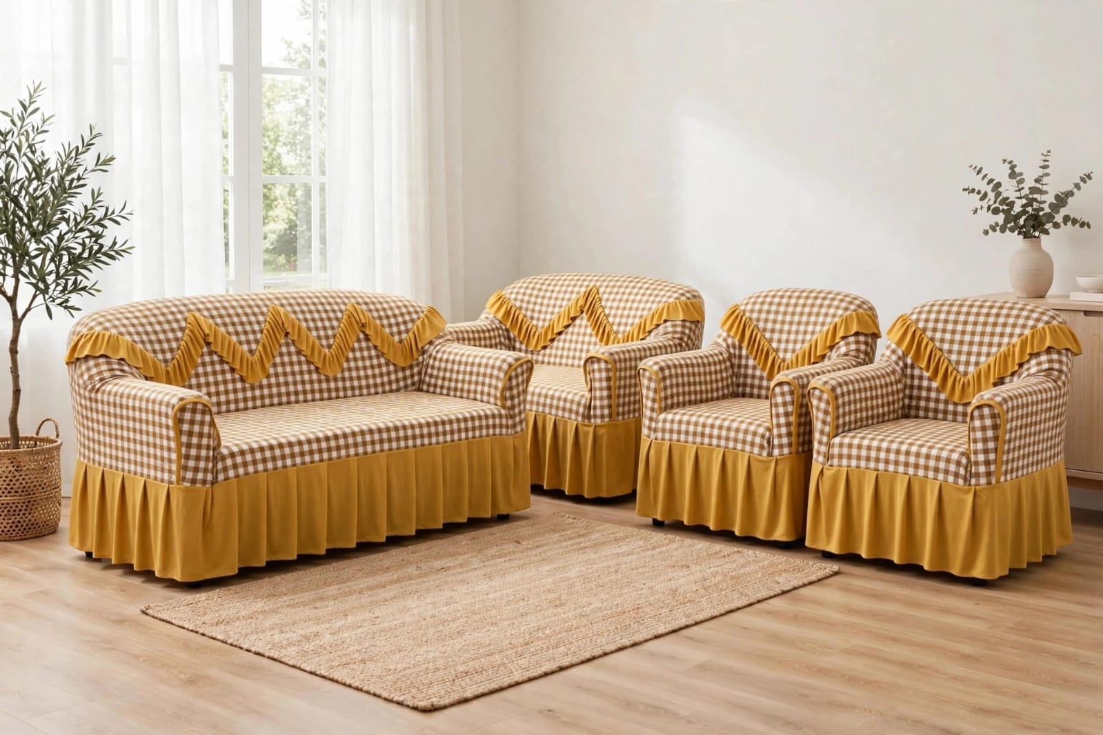 Premium High-Quality Elastic Loose Sofa Covers – Stretchable Protective Couch Covers