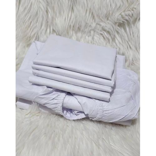 Pattern Quality Fitted Bedsheet 6 Pc Mattress Cover Set-1 Fitted Bedsheet,1 Flat Bedsheet and 4 Pillow Cases