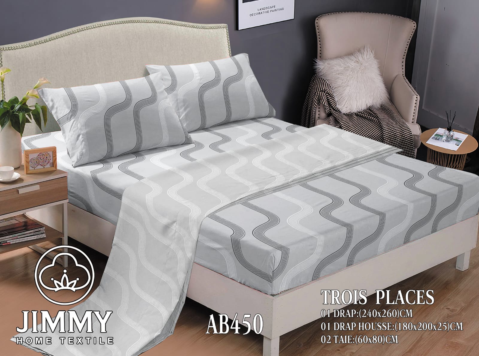 Pattern Quality Fitted Bedsheet 6 Pc Mattress Cover Set-1 Fitted Bedsheet,1 Flat Bedsheet and 4 Pillow Cases